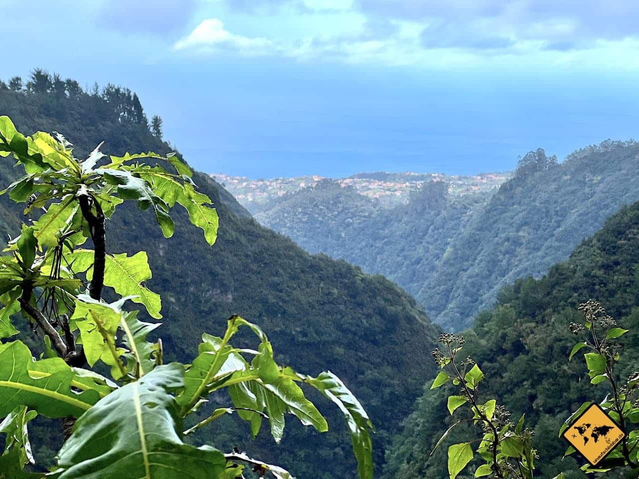 Aussicht Wanderweg grüner Kessel Madeira