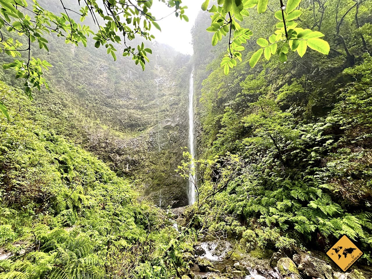 Grüner Kessel Wasserfall Madeira