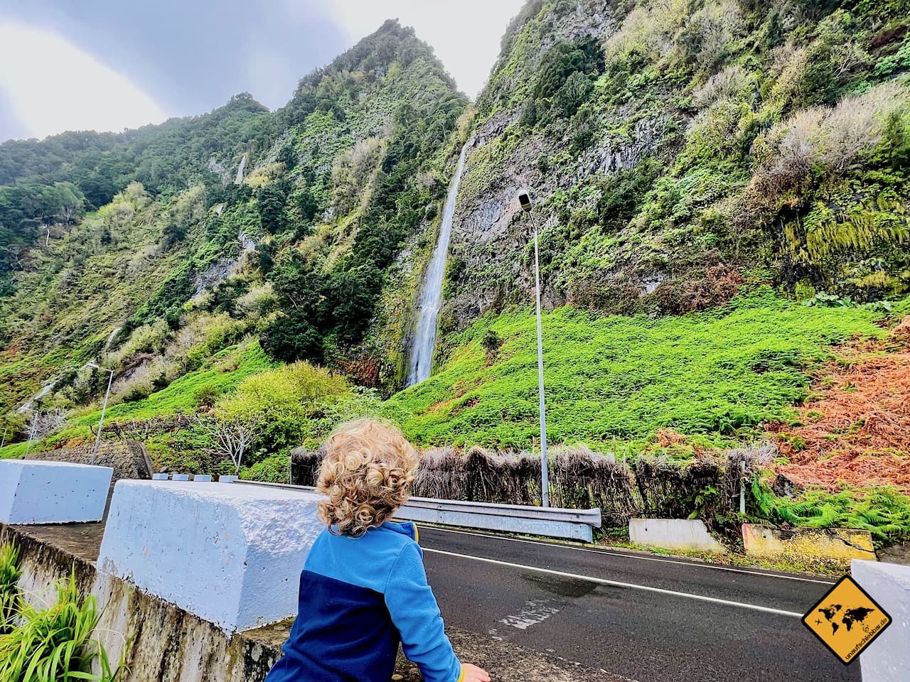 Madeira mit Kindern Wasserfall