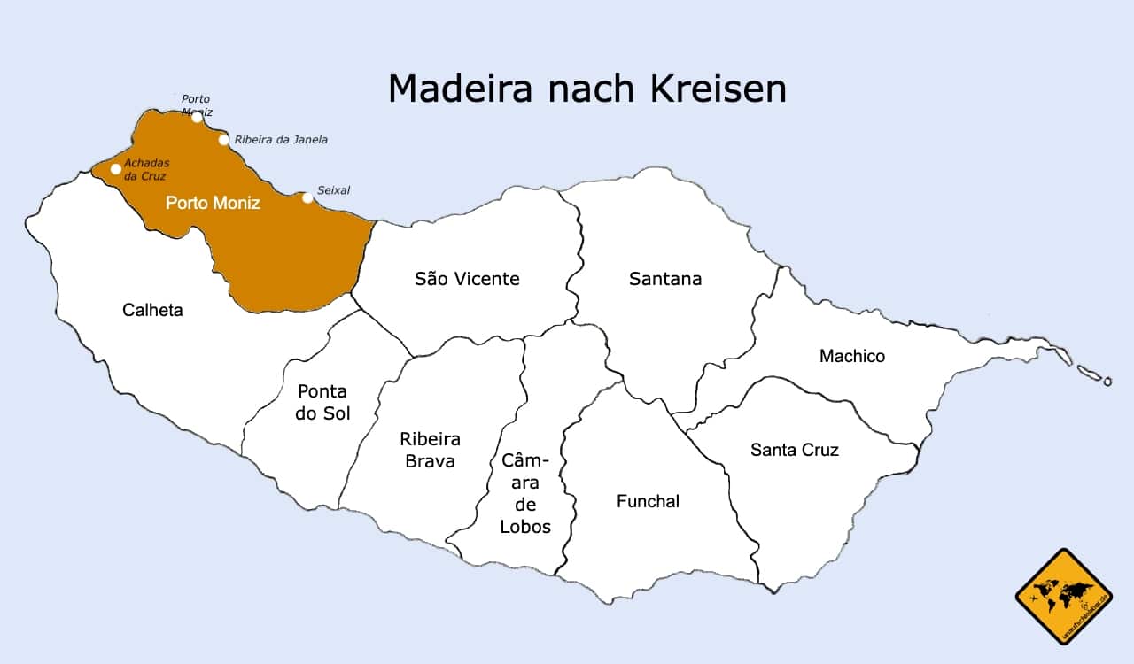 Madeira nach Kreisen Porto Moniz