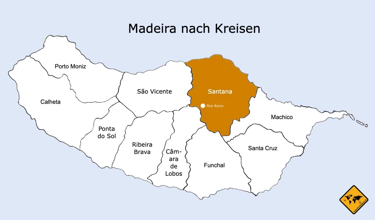 Madeira nach Kreisen Santana