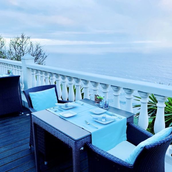 Aussenbereich Hotel Restaurant Meerblick