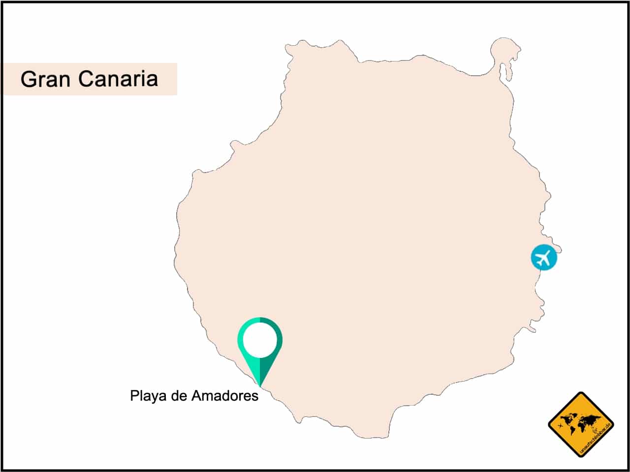 Playa de Amadores Gran Canaria Karte