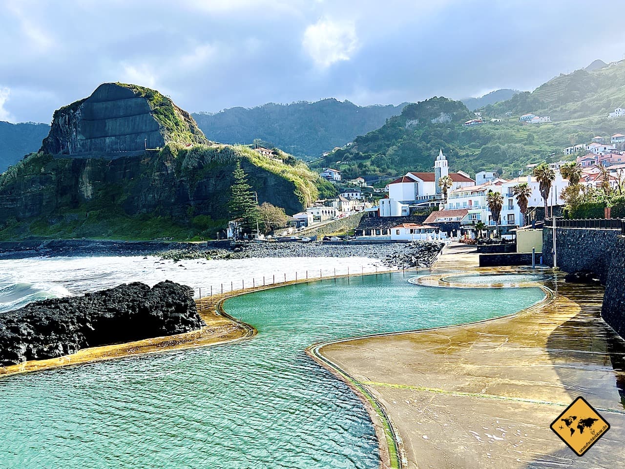 Schwimmbad am Meer Porto da Cruz Madeira