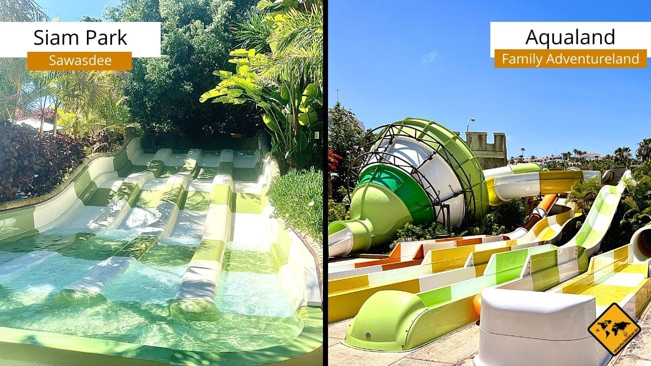 Wasserparks Teneriffa Aqualand Costa Adeje vs Siam Park Kinderbereiche