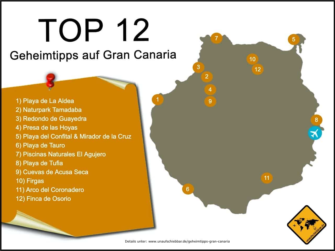 Gran Canaria Geheimtipps Karte