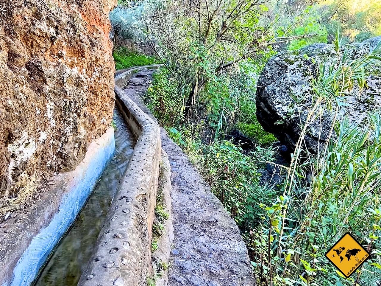 Weg Wasserfall Wanderung Barranco Cernícalos