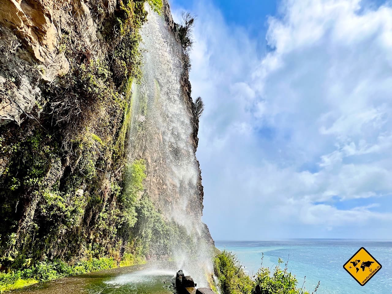 Cascata dos Anjos Wasserfall Strasse Madeira