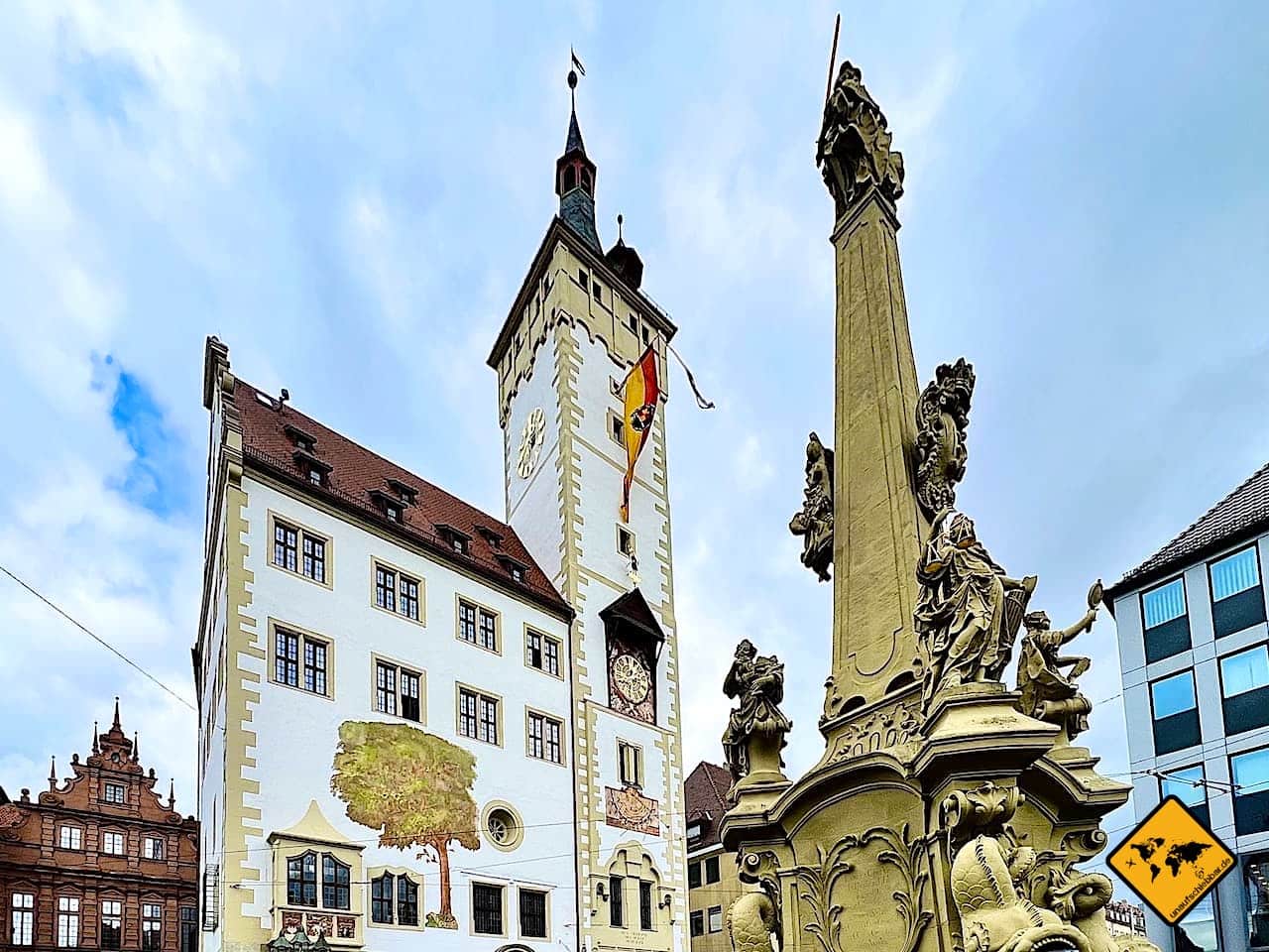 Vierröhrenbrunnen Grafeneckart Würzburg Altstadt