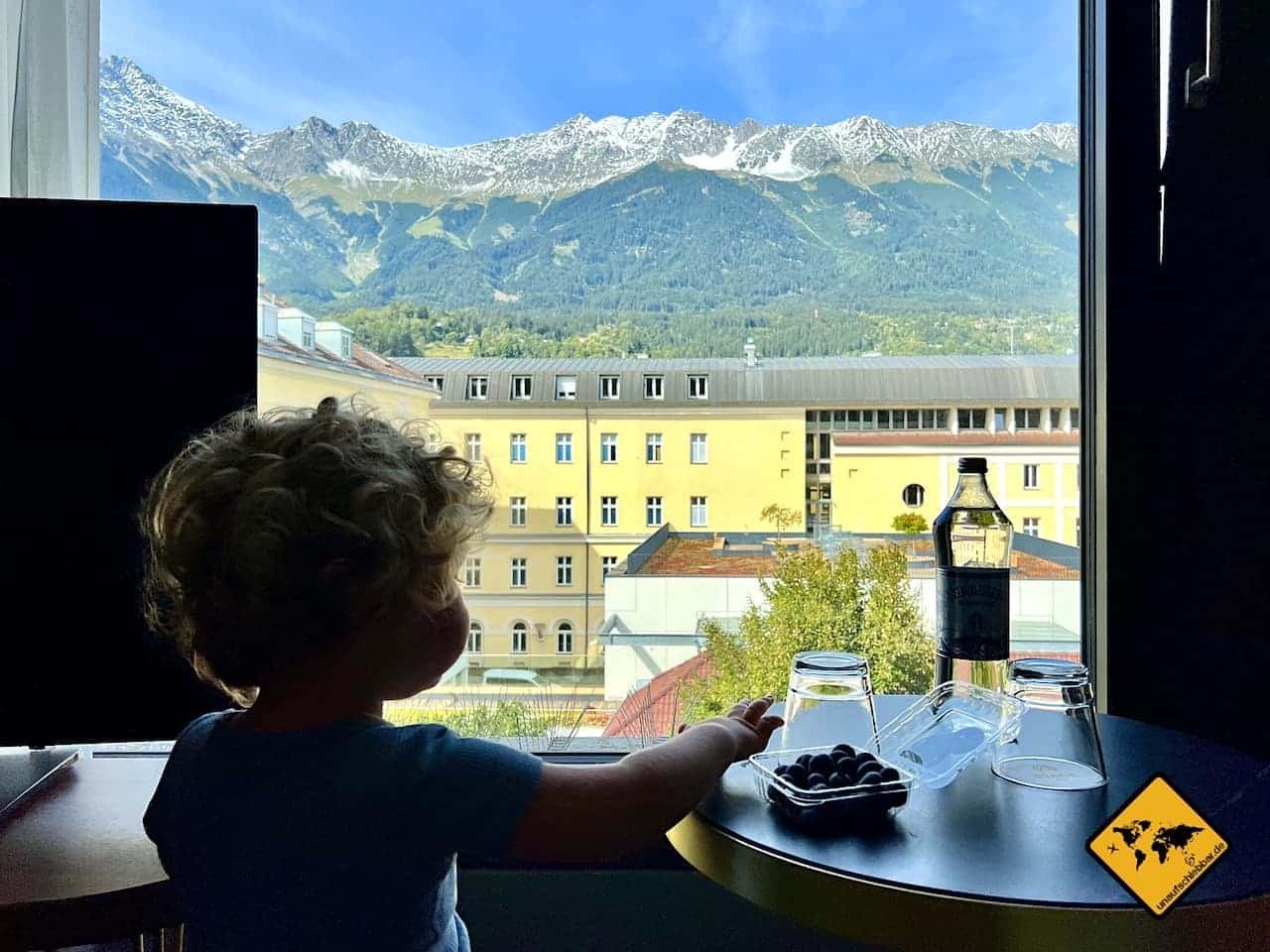 Innsbruck mit Kindern Hotel Stage 12 by Penz Ausblick Nordkette
