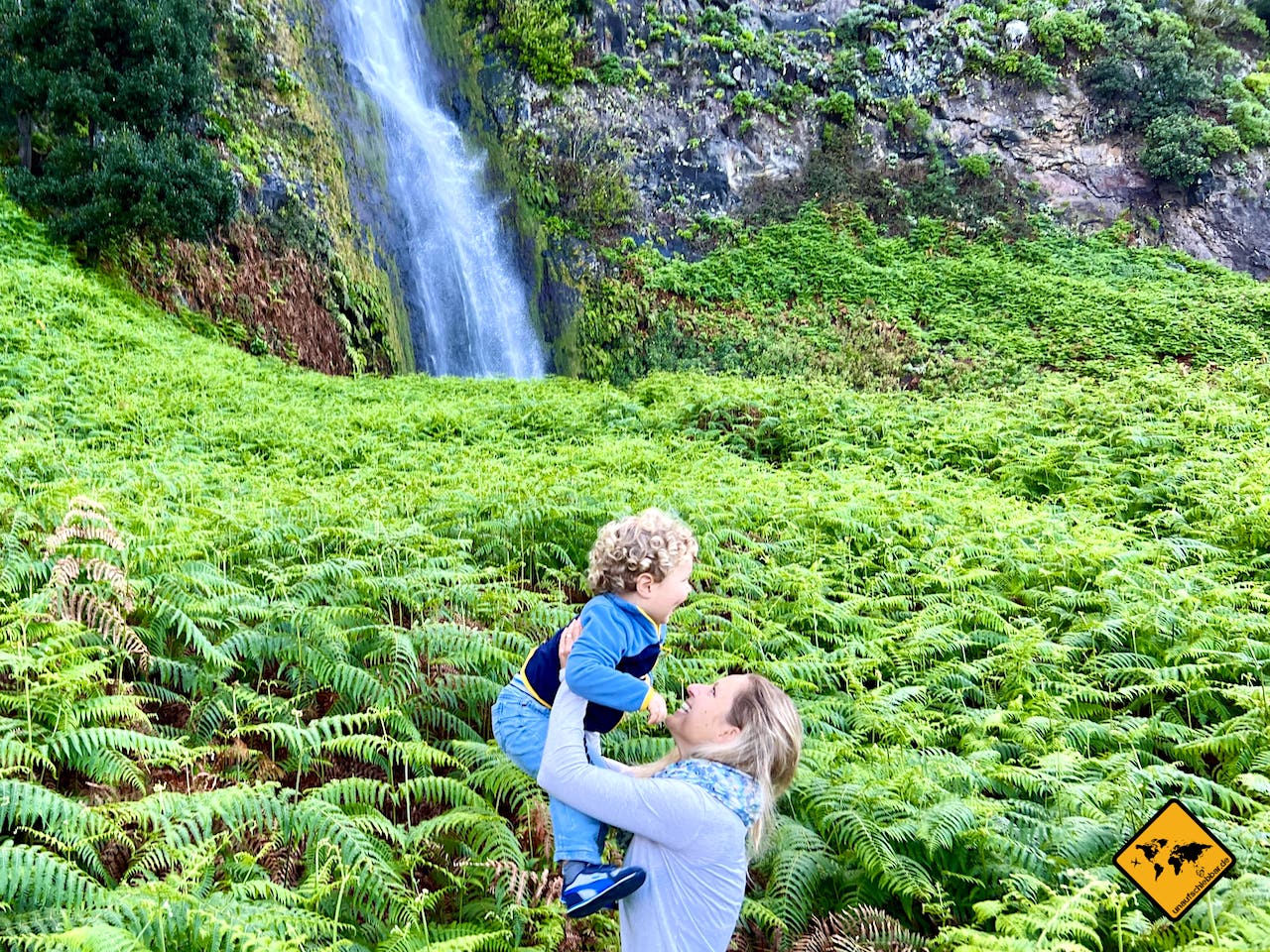 Reiseziele mit Kleinkindern Madeira Wasserfall
