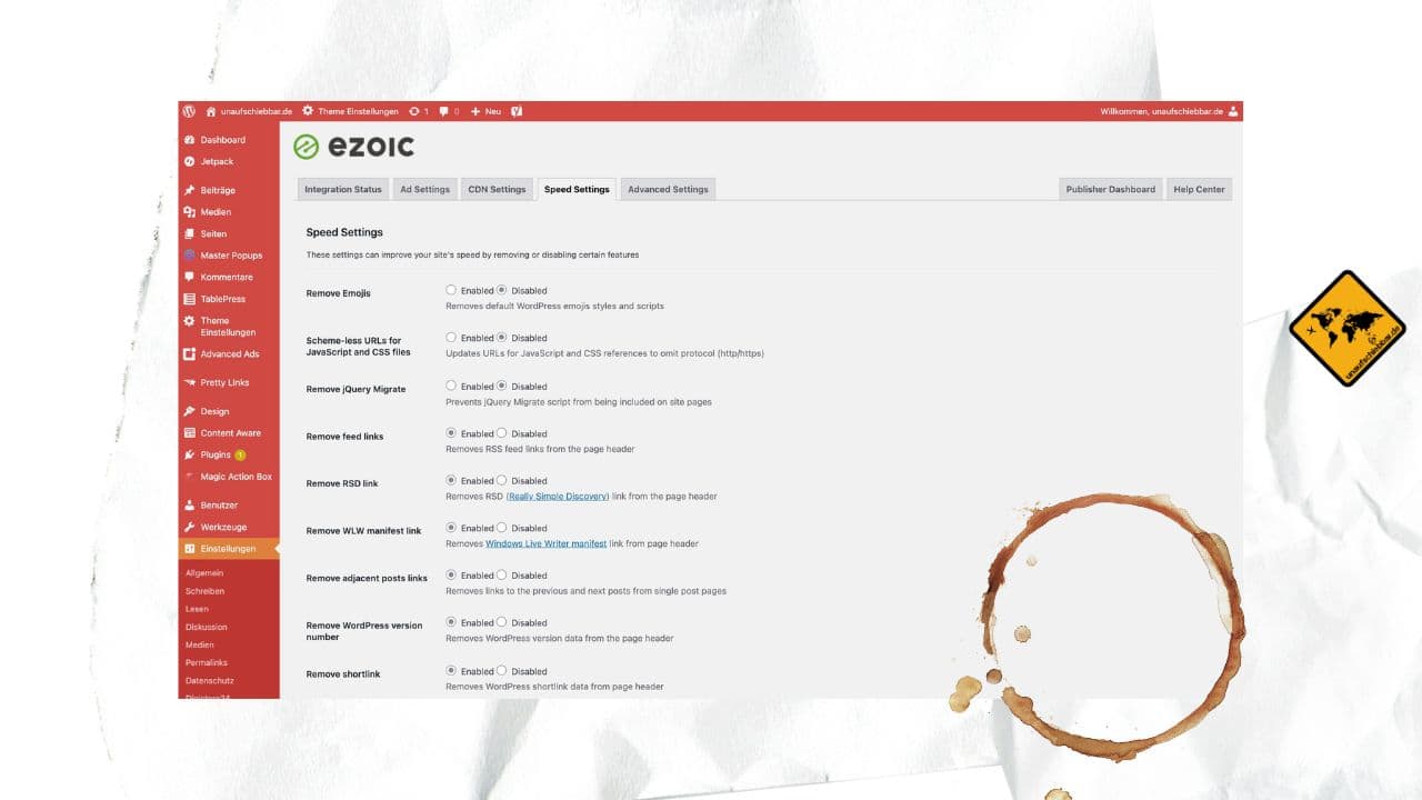 Ezoic WordPress Plugin