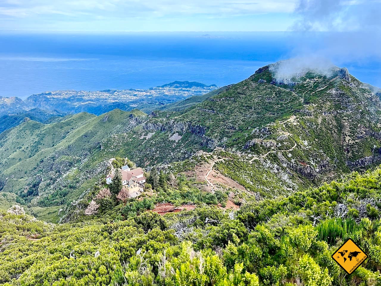 Pico Ruivo Abstieg Achada do Teixeira Landschaft