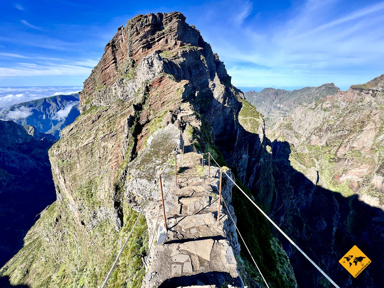 Pico Ruivo Wanderung gefährlich Stufen