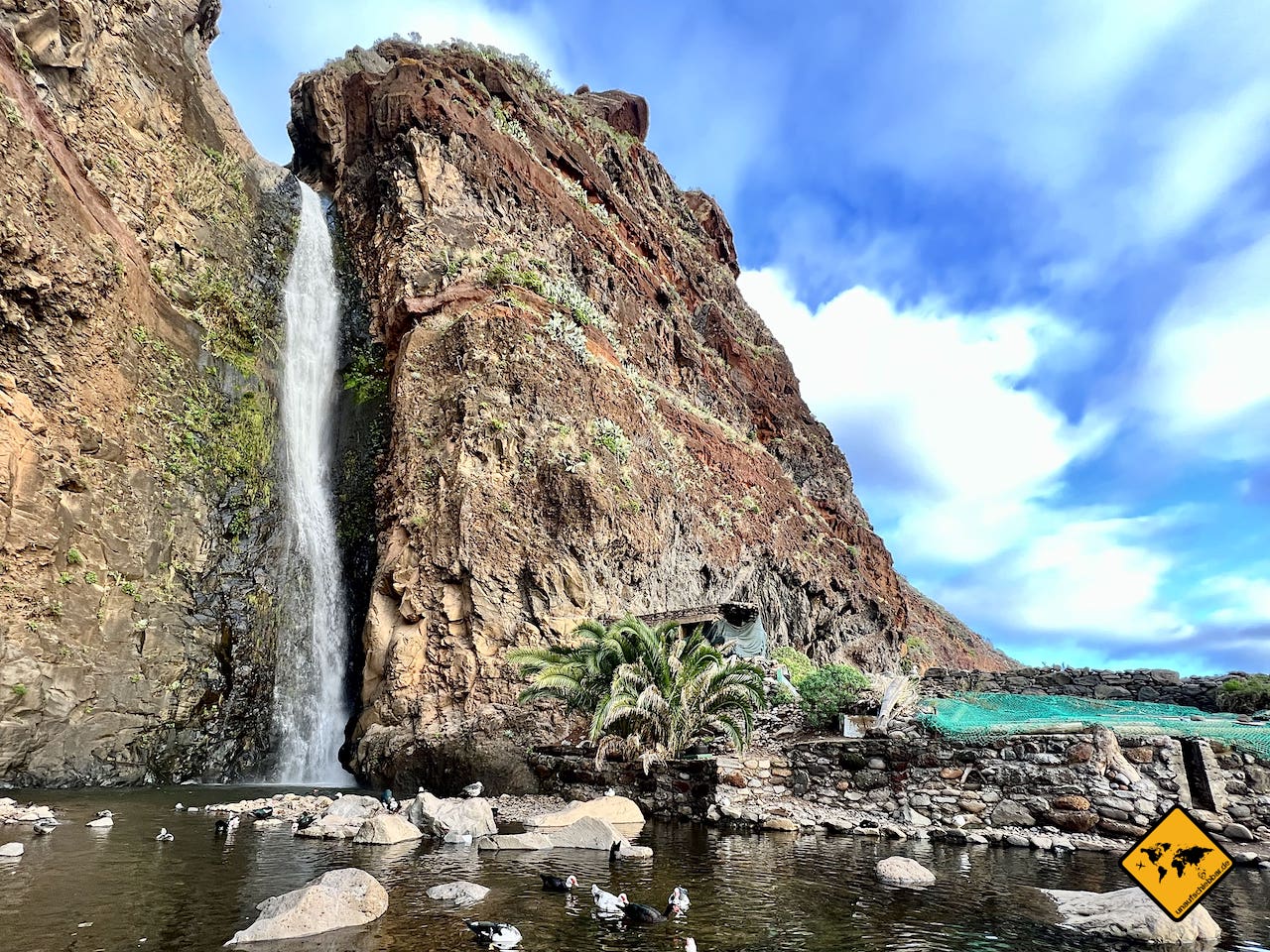 Sehenswürdigkeiten Madeira Wasserfall Paúl do Mar