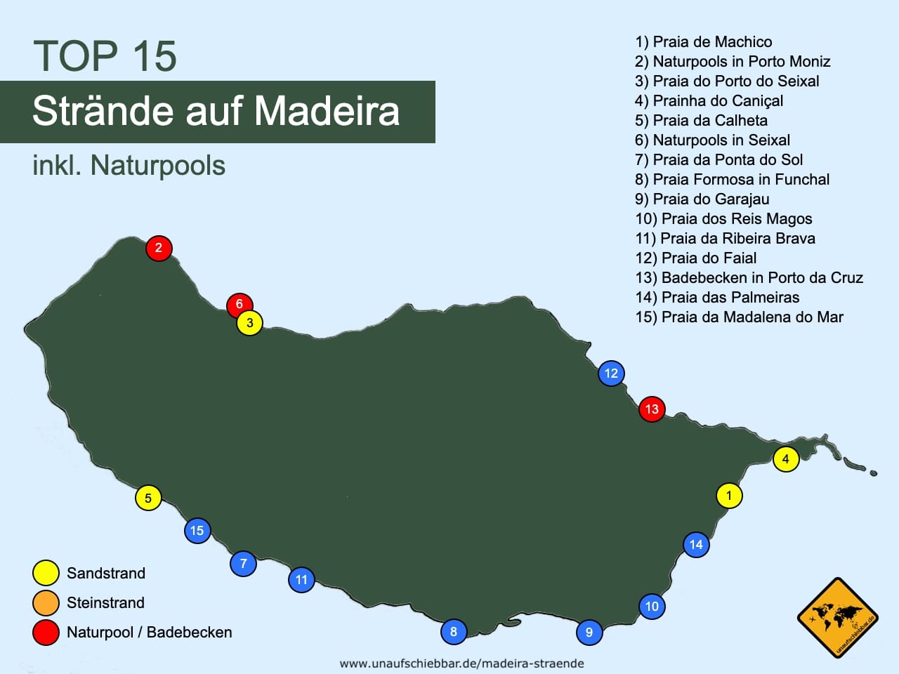 Madeira Strände Karte