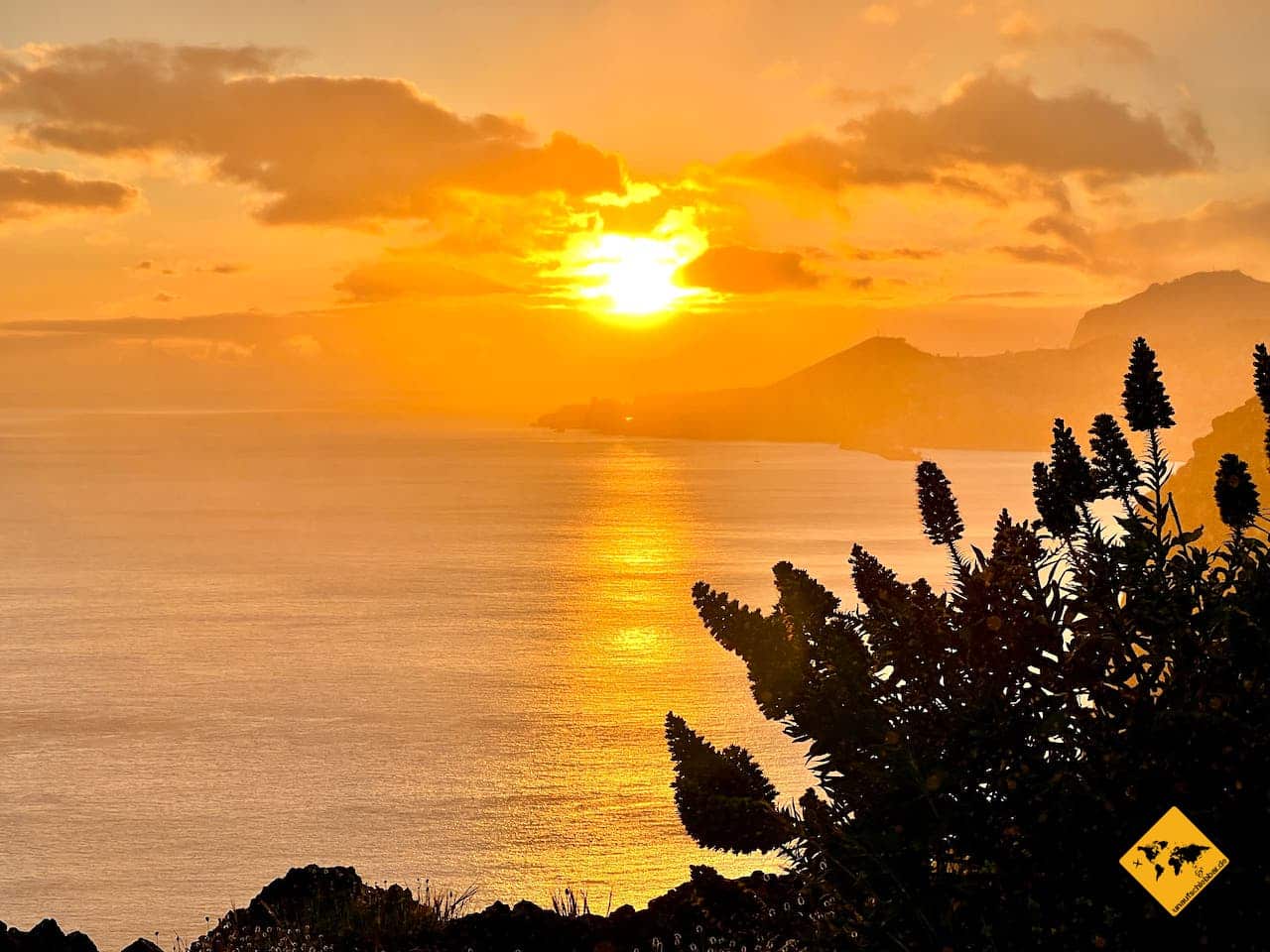Madeira im März Sonnenuntergang