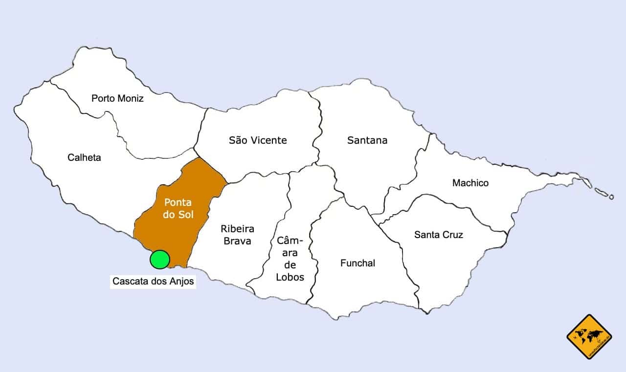 Cascata dos Anjos Madeira Karte
