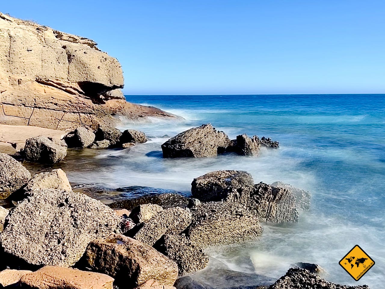 Felsen Wellengang Cala de Tajao