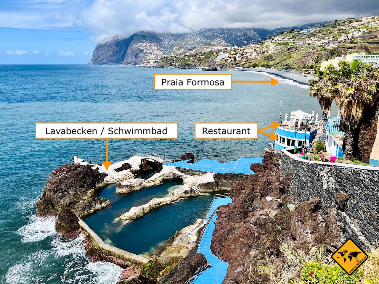 Madeira Funchal Lavabecken Schwimmbad Piscinas Naturais da Doca do Cavacas