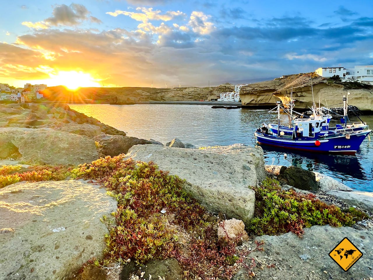 San Miguel de Tajao Hafen Sonnenuntergang