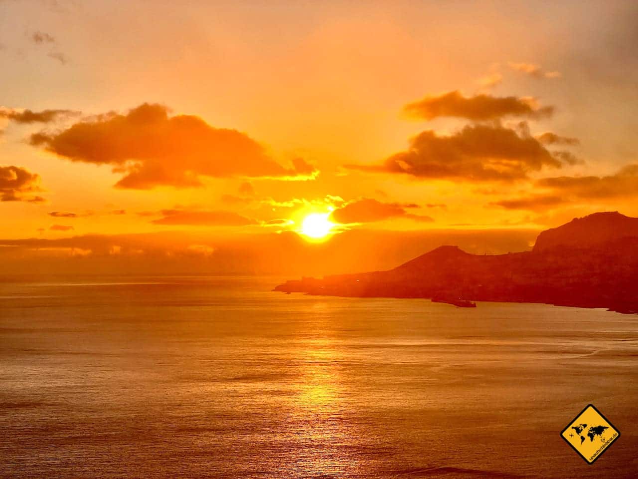 Sonnenuntergang Caniço Santa Cruz Madeira