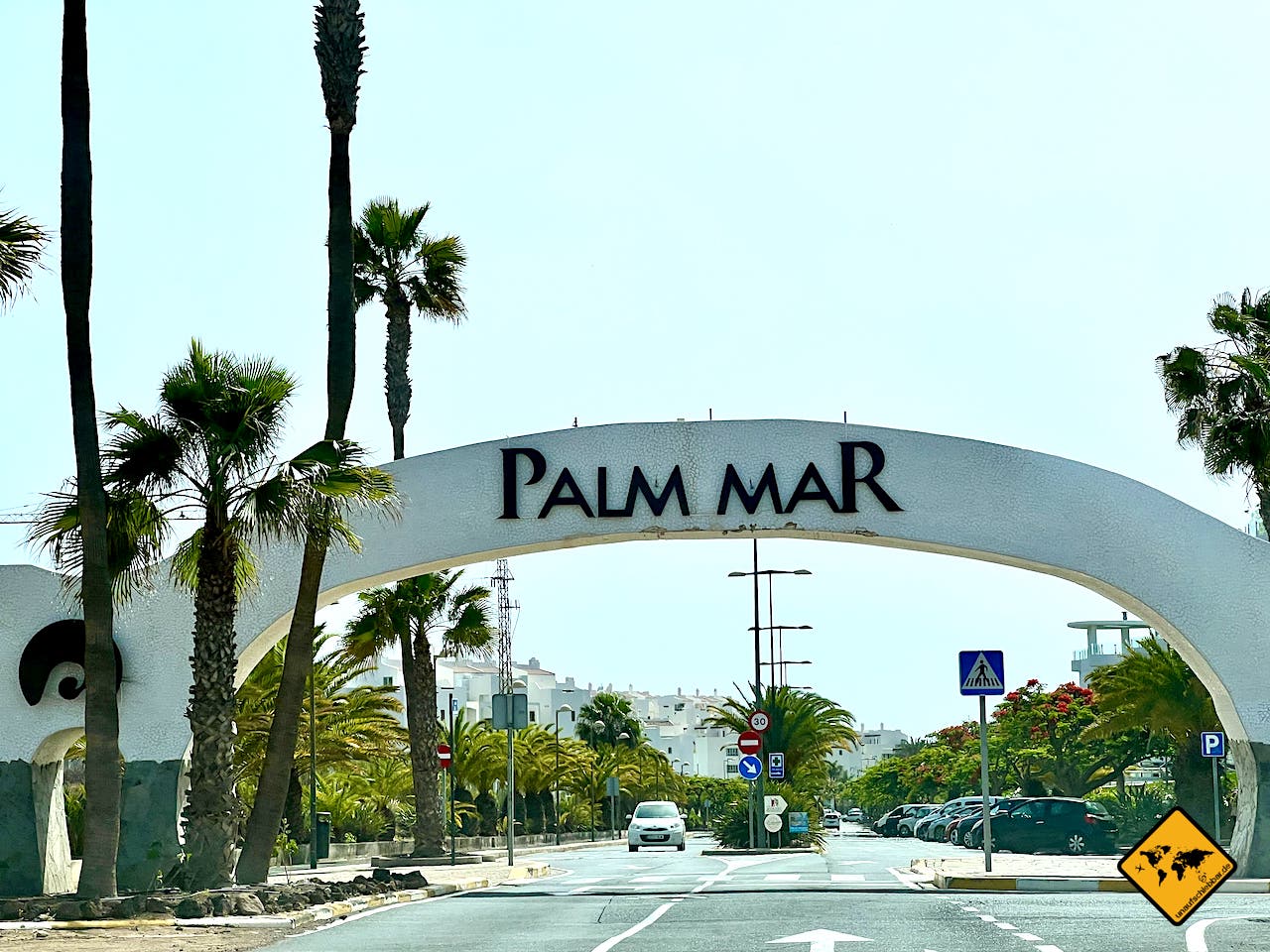 Palm-Mar Ortseingang Anreise