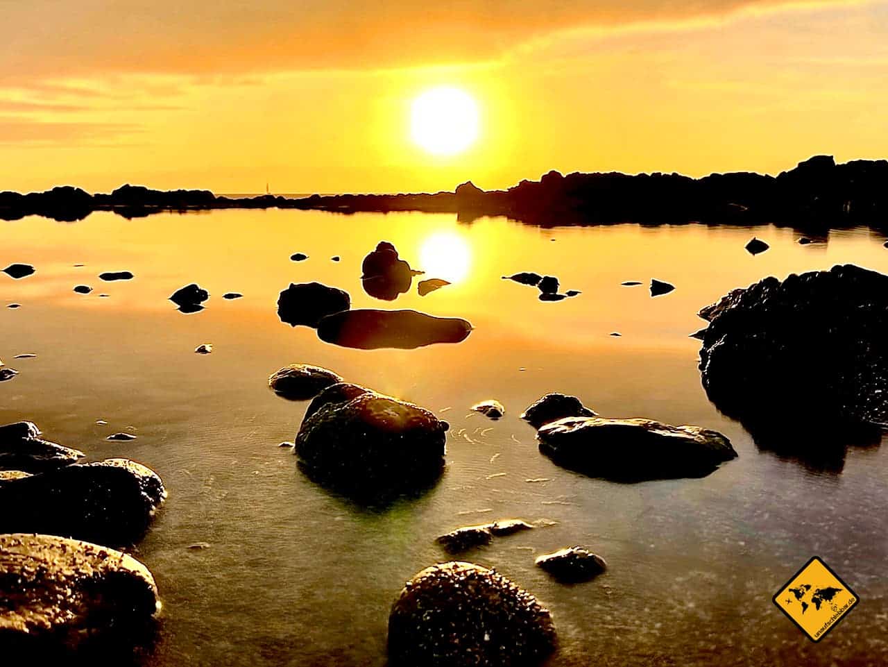 Sonnenuntergang Fotospot Teneriffa Naturpool Palm-Mar