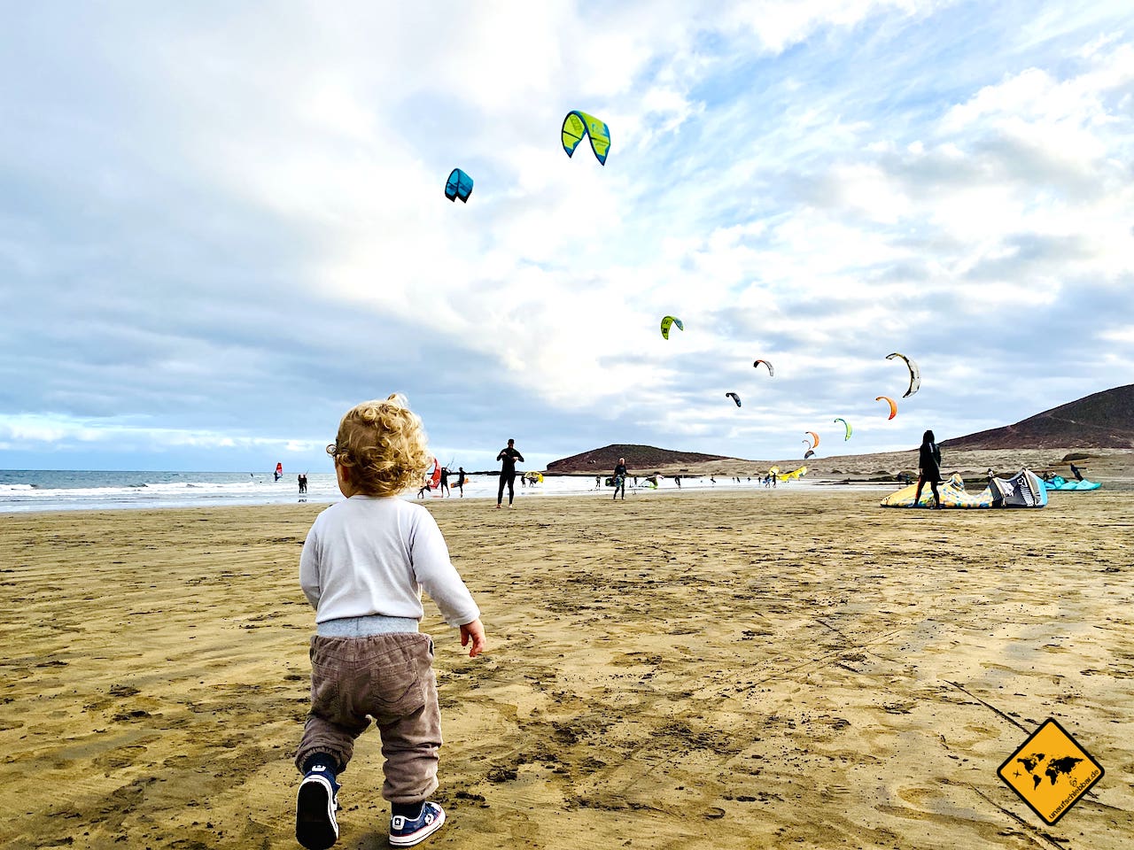 Unternehmungen mit Kindern Drachen Strand