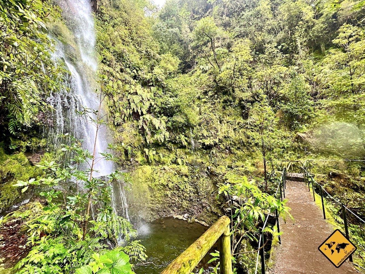 Madeira wandern Wasserfall Levada do Caldeirão Verde