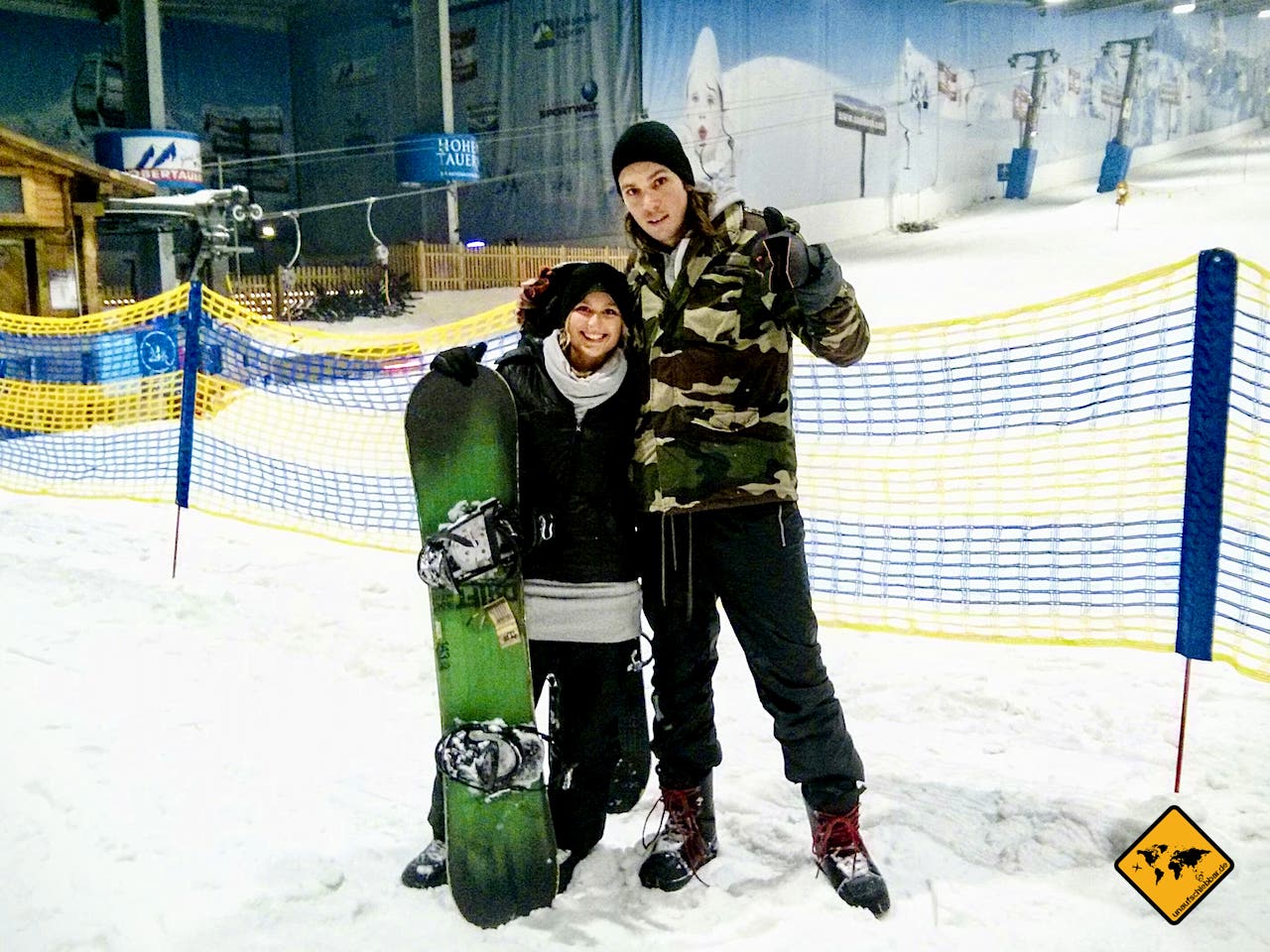 Indoor Aktivitäten Skihalle Snowboard