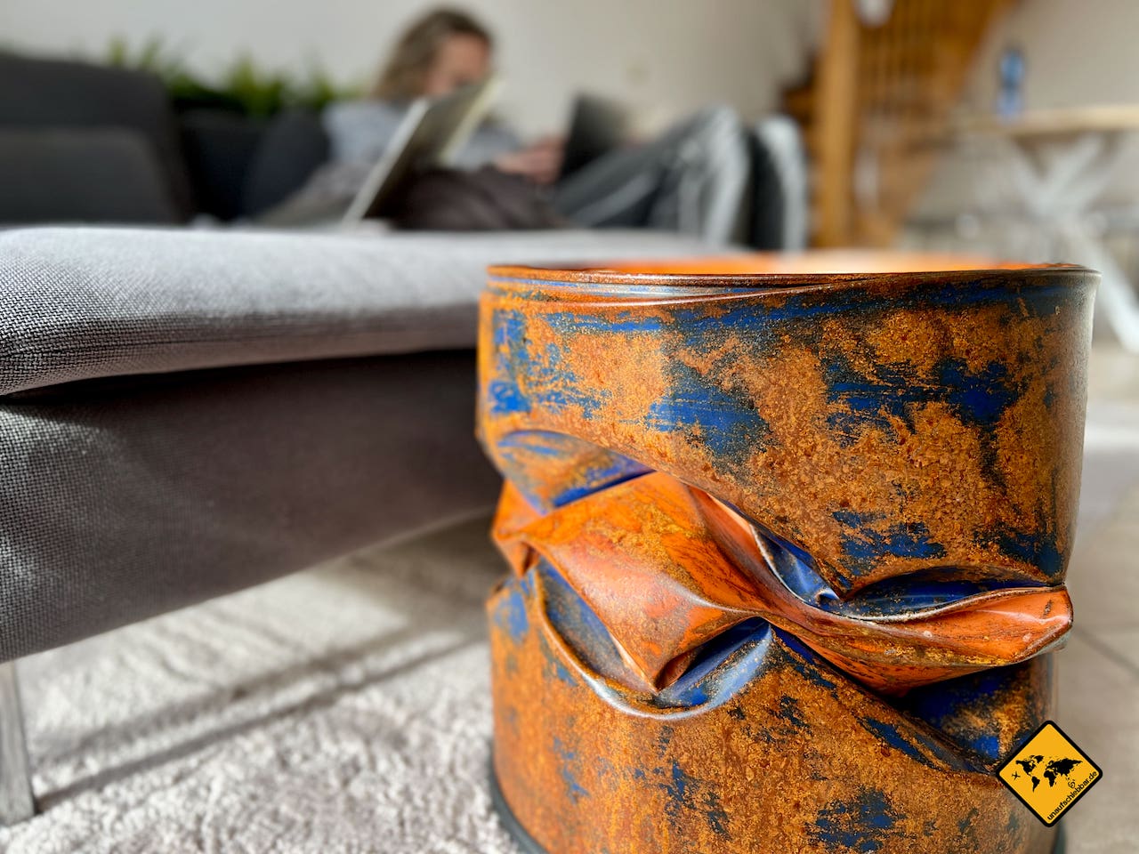 Upcycling Tisch Tonne