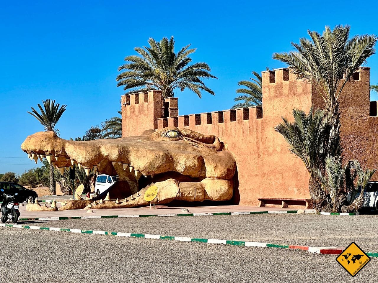 Eingang Crocoparc Agadir Marokko