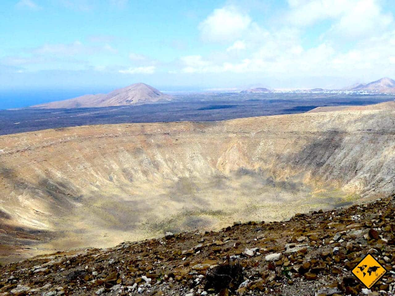 Ausblick Caldera Blanca Lanzarote Vulkan