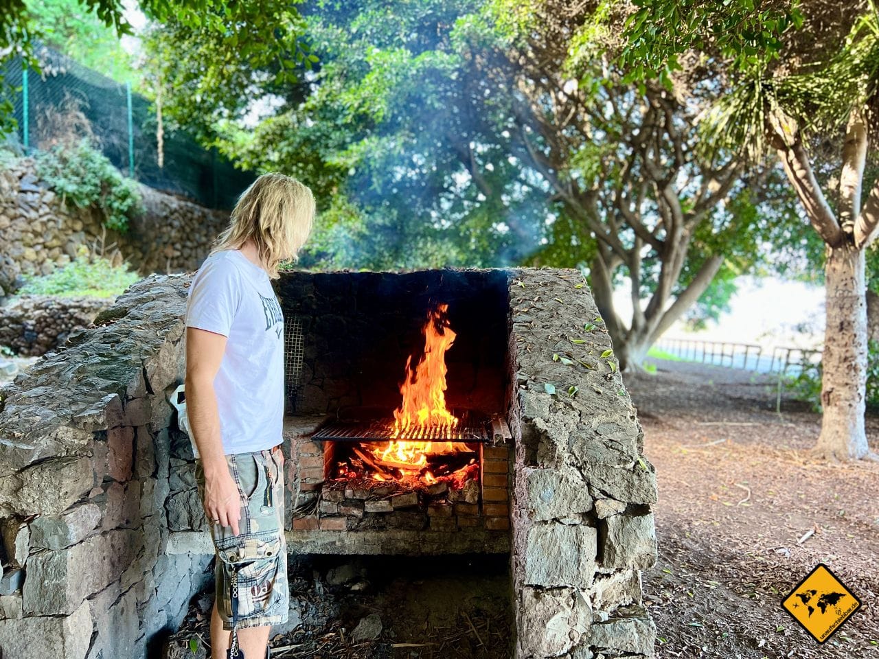 Grillplatz Teneriffa Januar