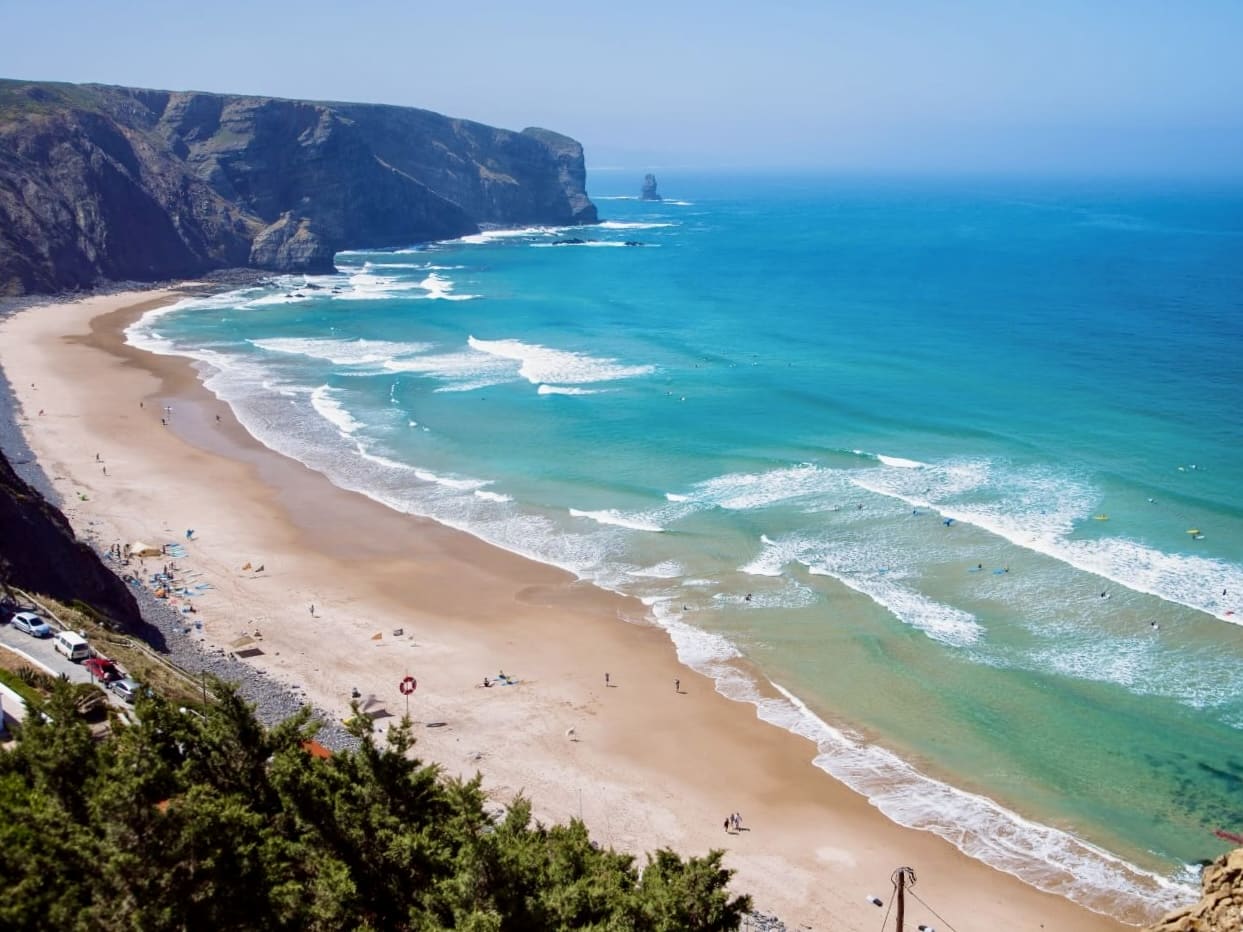 Surfen lernen Portugal Strand Arrifana Aljezur