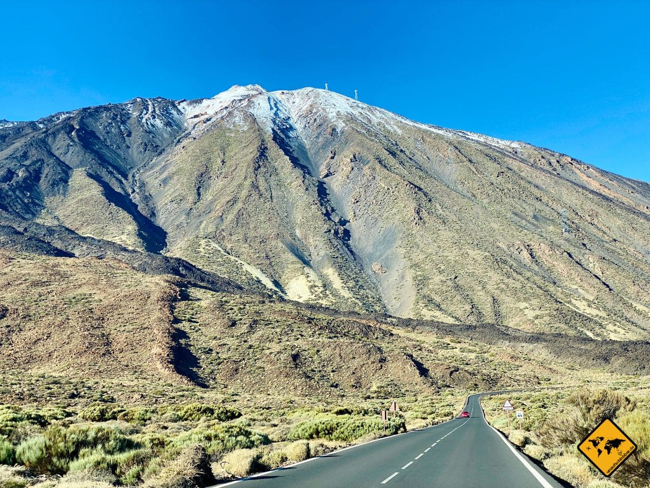 Teneriffa im November Teide Gipfel Schnee