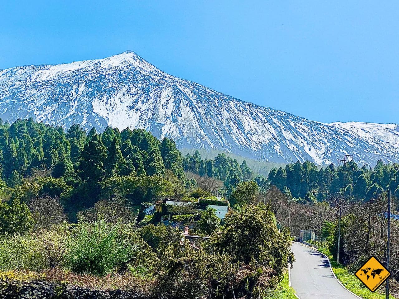 Teneriffa im Winter Teide Schnee