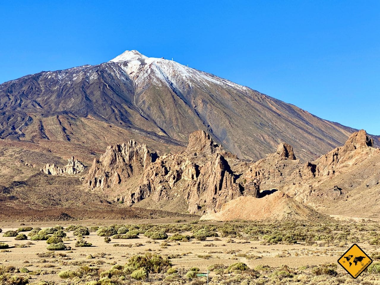 Winter Teneriffa Roques de García Teide Schnee