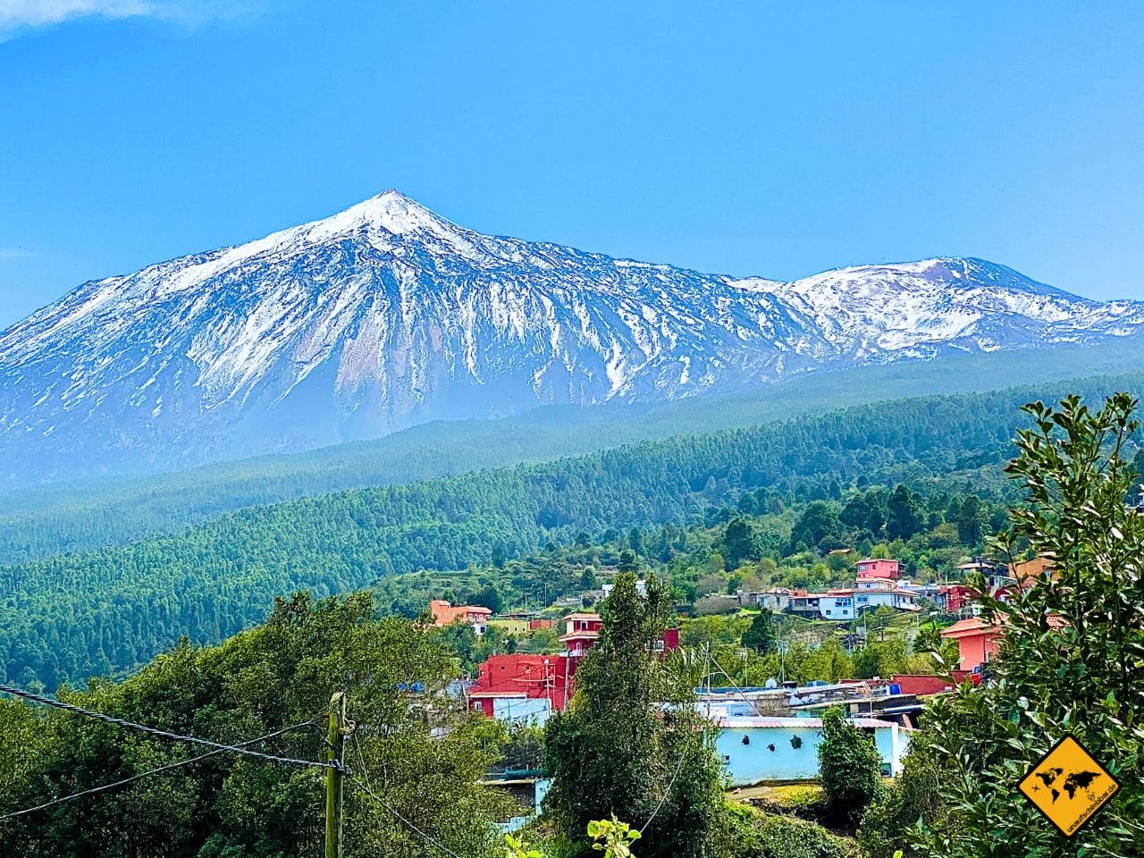 Teide Schnee blauer Himmel