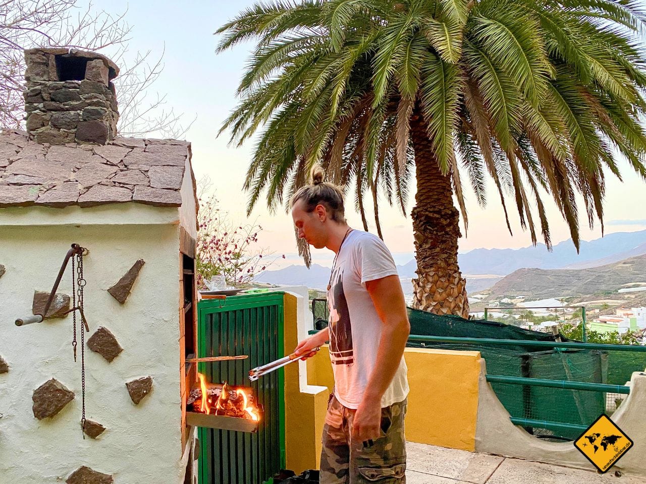 März Gran Canaria Wetter grillen Palme