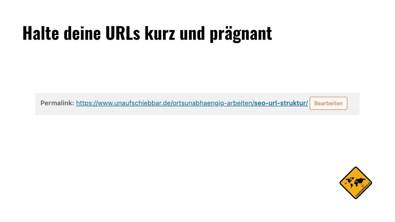 kurze SEO URL Struktur