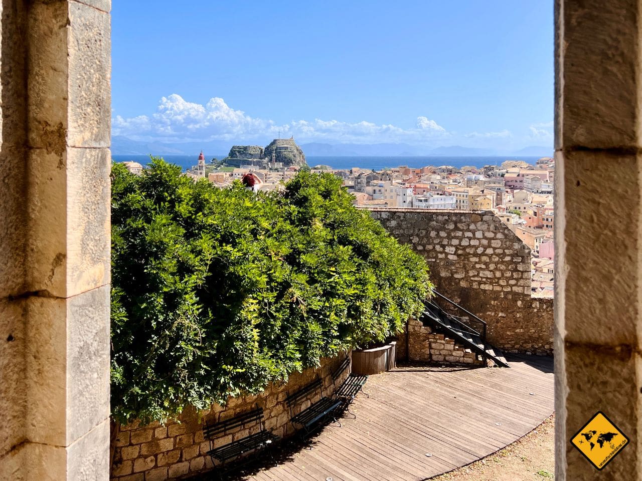 Sehenswürdigkeiten Korfu Stadt neue Festung Ausblick