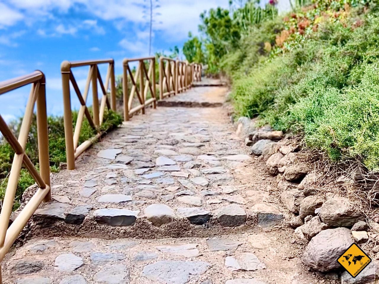 Anstieg Wanderweg Bollullo Strand Teneriffa