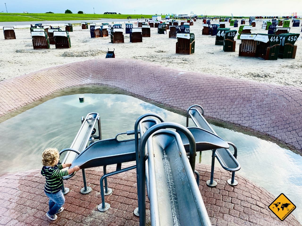 Nordsee-Urlaub mit Kindern Wasserspielplatz Neuharlingersiel