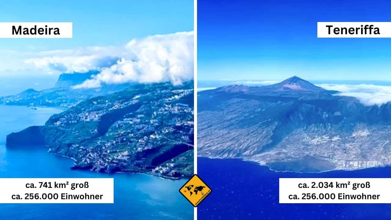 Madeira oder Teneriffa Größenvergleich