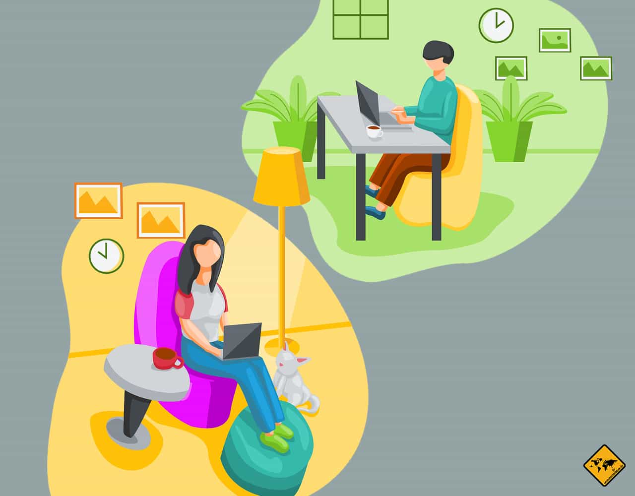 24 Stunden 7 Tage die Woche Remote Work