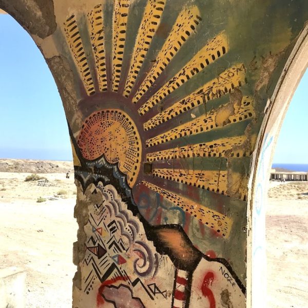 Abades Teneriffa Geisterstadt Graffiti Sonne