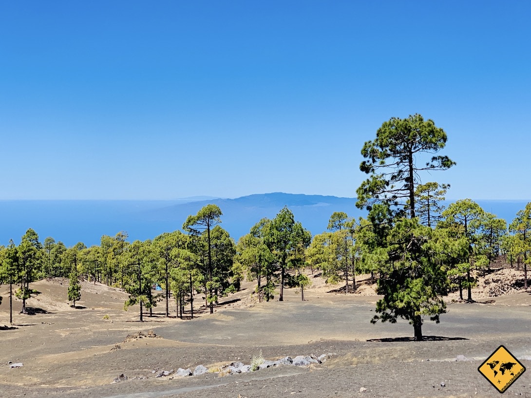 Ausblick La Gomera Campingplatz auf Teneriffa