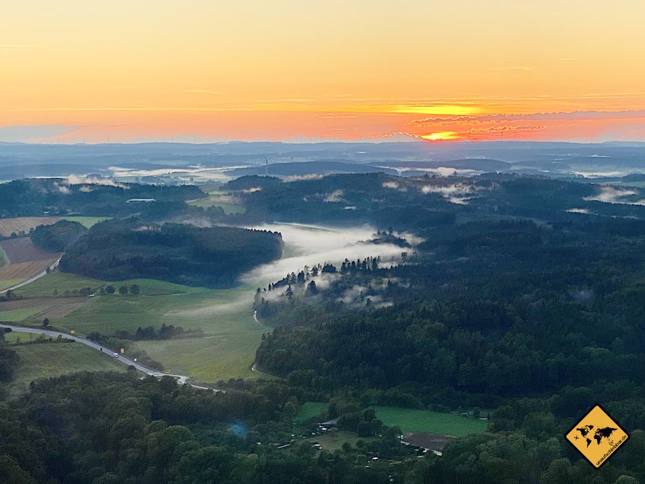 Ausblick Sonnenuntergang TK Elevator Testturm Rottweil